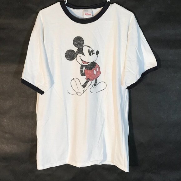 Disney Store Walt Disney Classic Mickey Mouse Short Sleeve White Tee T Shirt - Picture 2 of 8